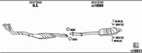 Fonos BW32521 - Система випуску ОГ autocars.com.ua