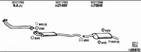 Fonos BW40130A - Система випуску ОГ autocars.com.ua