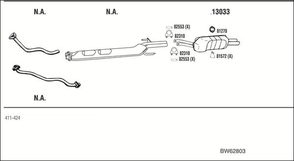 Fonos BW62803 - Система випуску ОГ autocars.com.ua