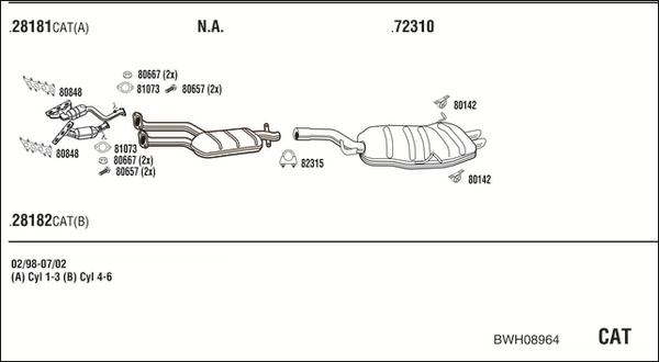 Fonos BWH08964 - Система випуску ОГ autocars.com.ua