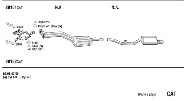 Fonos BWH11299 - Система випуску ОГ autocars.com.ua