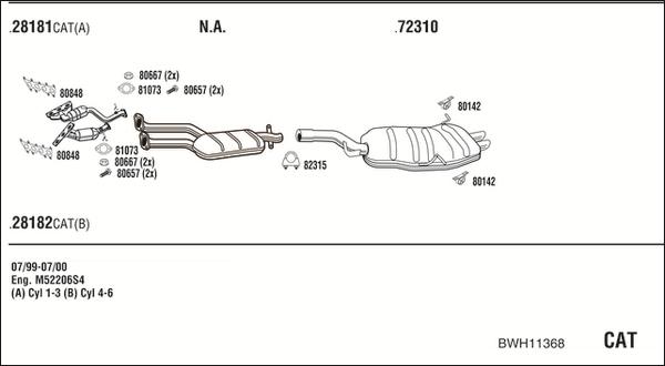 Fonos BWH11368 - Система випуску ОГ autocars.com.ua