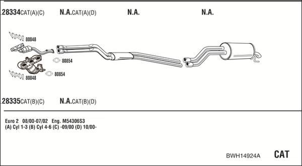 Fonos BWH14924A - Система випуску ОГ autocars.com.ua