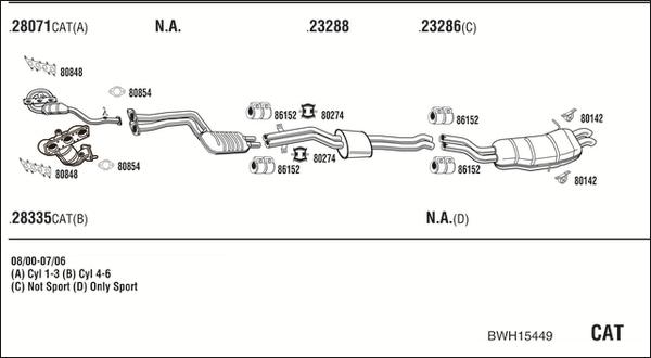 Fonos BWH15449 - Система випуску ОГ autocars.com.ua