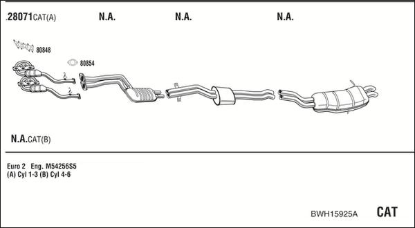 Fonos BWH15925A - Система випуску ОГ autocars.com.ua