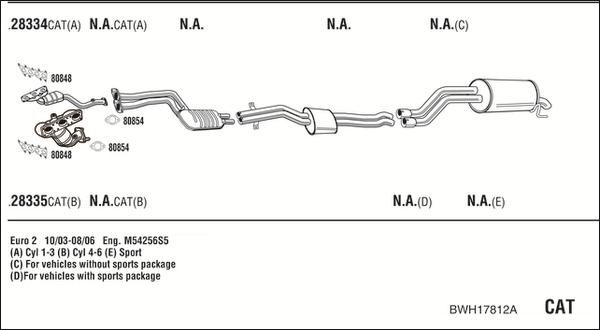 Fonos BWH17812A - Система випуску ОГ autocars.com.ua