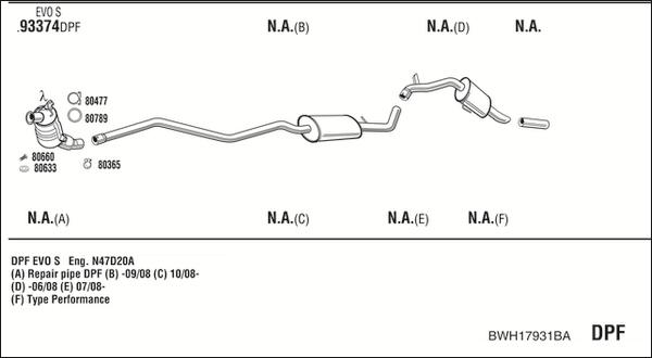 Fonos BWH17931BA - Система випуску ОГ autocars.com.ua