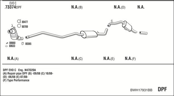 Fonos BWH17931BB - Система випуску ОГ autocars.com.ua