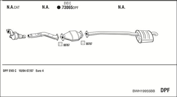 Fonos BWH19955BB - Система випуску ОГ autocars.com.ua