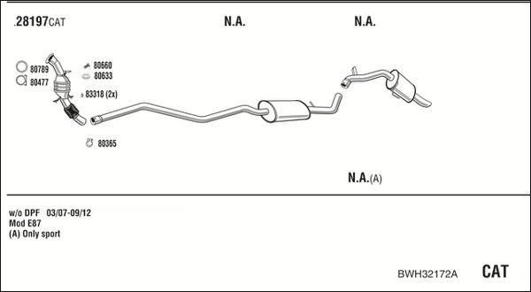 Fonos BWH32172A - Система випуску ОГ autocars.com.ua