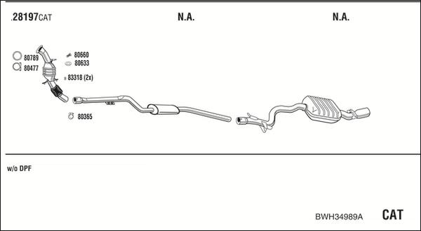 Fonos BWH34989A - Система випуску ОГ autocars.com.ua