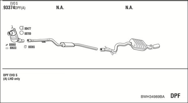 Fonos BWH34989BA - Система випуску ОГ autocars.com.ua