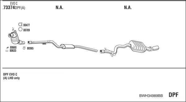 Fonos BWH34989BB - Система випуску ОГ autocars.com.ua