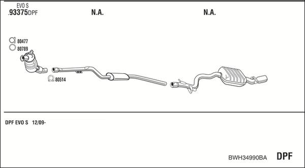 Fonos BWH34990BA - Система випуску ОГ autocars.com.ua