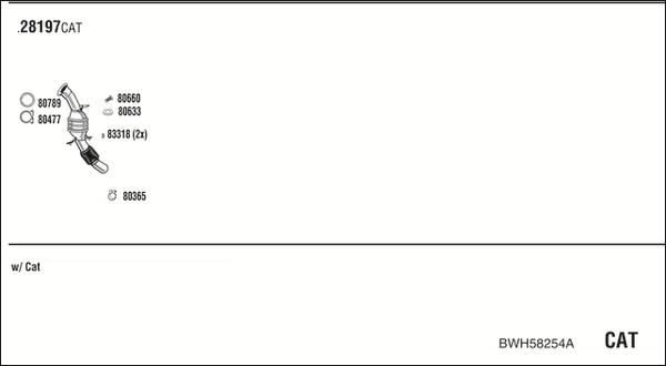 Fonos BWH58254A - Система випуску ОГ autocars.com.ua