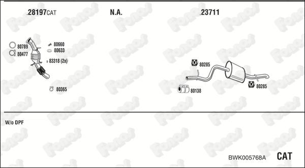 Fonos BWK005768A - Система випуску ОГ autocars.com.ua