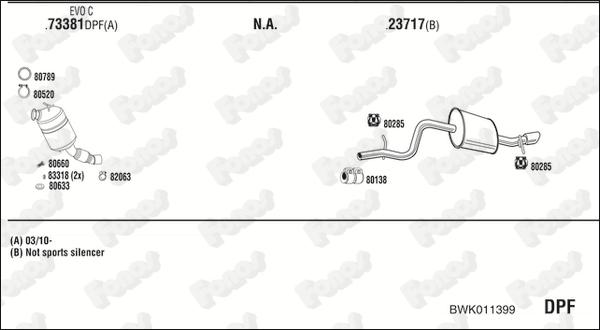 Fonos BWK011399 - Система випуску ОГ autocars.com.ua