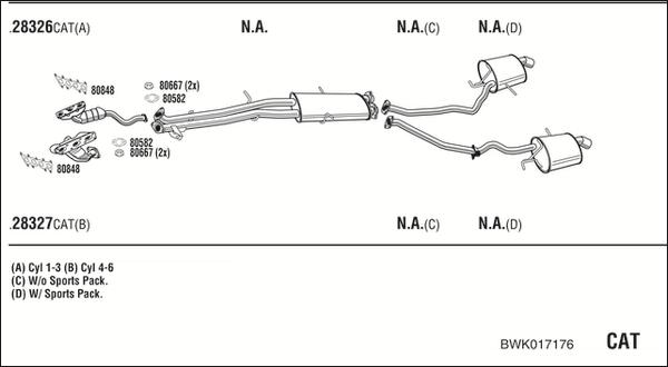 Fonos BWK017176 - Система випуску ОГ autocars.com.ua