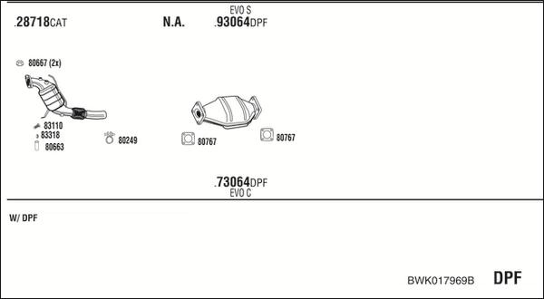 Fonos BWK017969B - Система випуску ОГ autocars.com.ua