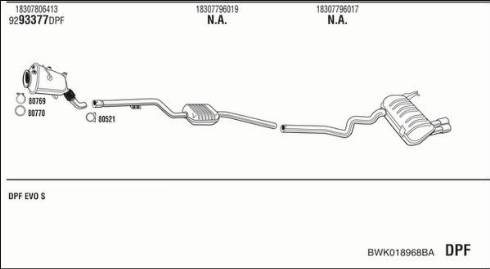 Fonos BWK018968BA - Система випуску ОГ autocars.com.ua