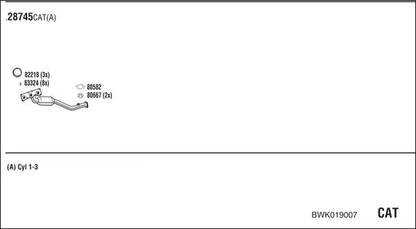 Fonos BWK019007 - Система випуску ОГ autocars.com.ua