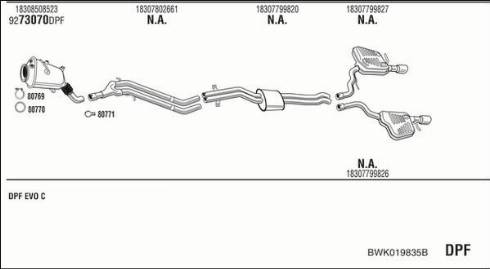 Fonos BWK019835B - Система випуску ОГ autocars.com.ua
