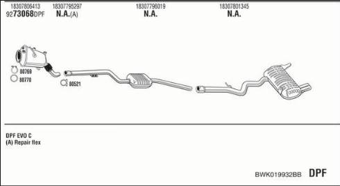 Fonos BWK019932BB - Система випуску ОГ autocars.com.ua