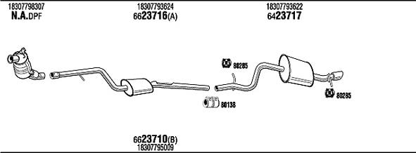 Fonos BWK019953B - Система випуску ОГ autocars.com.ua