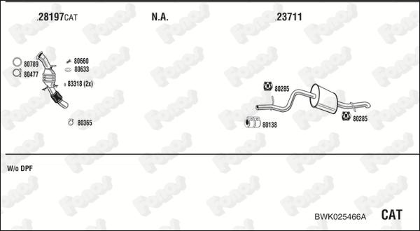 Fonos BWK025466A - Система випуску ОГ autocars.com.ua