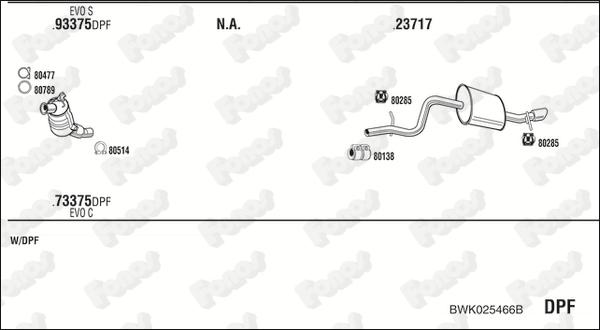 Fonos BWK025466B - Система випуску ОГ autocars.com.ua