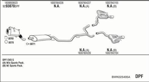 Fonos BWK025495A - Система випуску ОГ autocars.com.ua