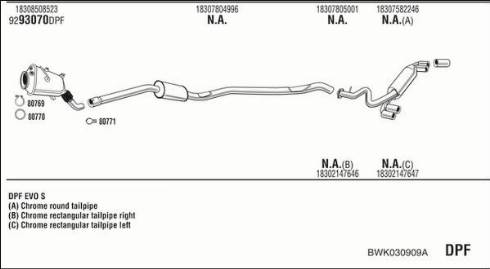 Fonos BWK030909A - Система випуску ОГ autocars.com.ua