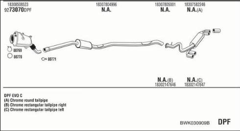 Fonos BWK030909B - Система випуску ОГ autocars.com.ua
