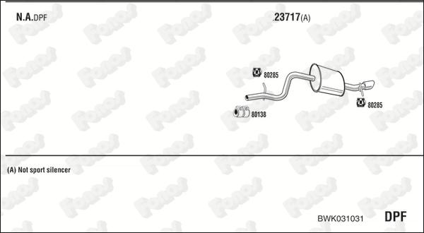 Fonos BWK031031 - Система випуску ОГ autocars.com.ua