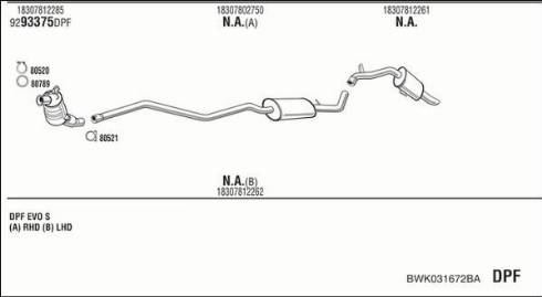 Fonos BWK031672BA - Система випуску ОГ autocars.com.ua