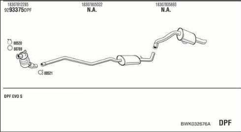 Fonos BWK032676A - Система випуску ОГ autocars.com.ua