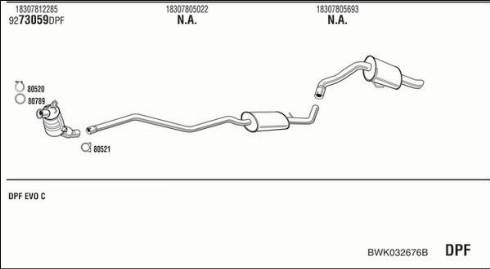 Fonos BWK032676B - Система випуску ОГ autocars.com.ua