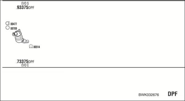 Fonos BWK032676 - Система випуску ОГ autocars.com.ua