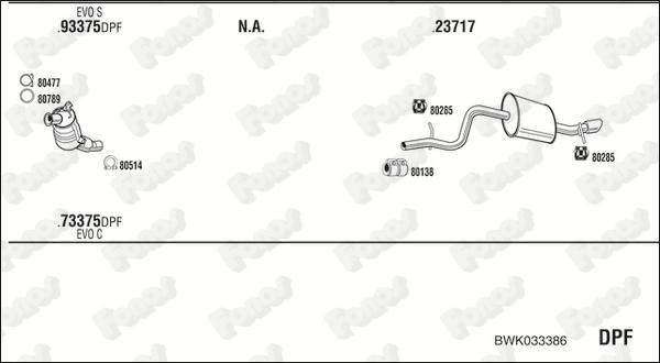Fonos BWK033386 - Система випуску ОГ autocars.com.ua