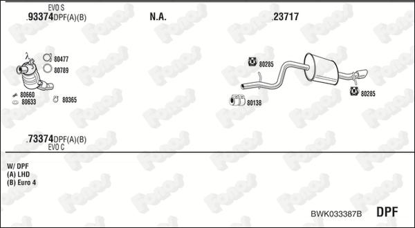 Fonos BWK033387B - Система випуску ОГ autocars.com.ua