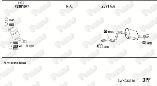 Fonos BWK033388 - Система випуску ОГ autocars.com.ua