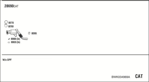 Fonos BWK034969A - Система випуску ОГ autocars.com.ua