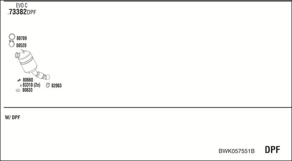 Fonos BWK057551B - Система випуску ОГ autocars.com.ua