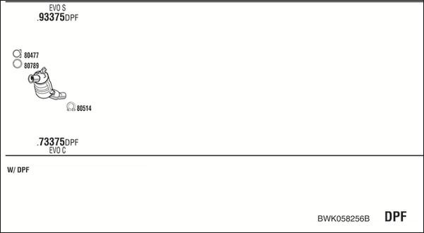 Fonos BWK058256B - Система випуску ОГ autocars.com.ua