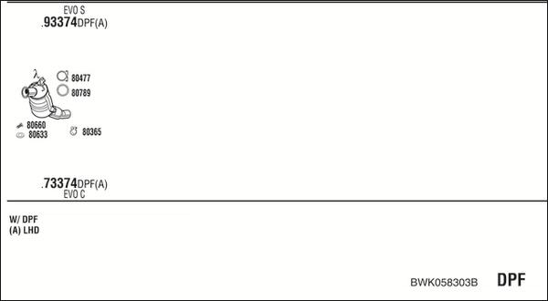 Fonos BWK058303B - Система випуску ОГ autocars.com.ua