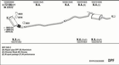 Fonos BWK058368B - Система випуску ОГ autocars.com.ua