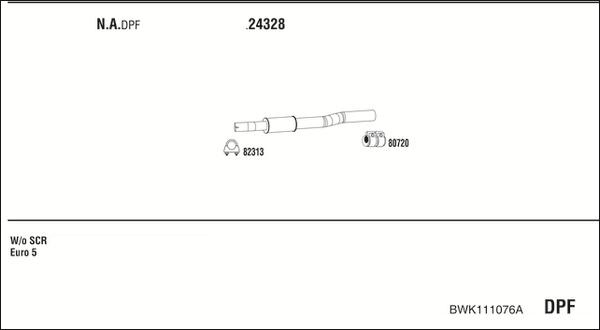 Fonos BWK111076A - Система випуску ОГ autocars.com.ua