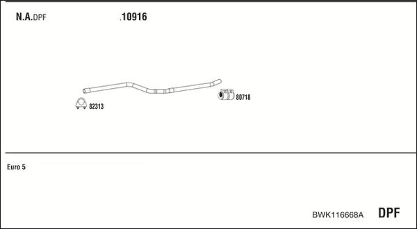 Fonos BWK116668A - Система випуску ОГ autocars.com.ua