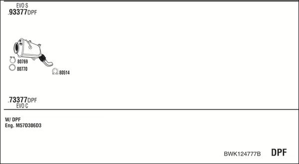 Fonos BWK124777B - Система випуску ОГ autocars.com.ua