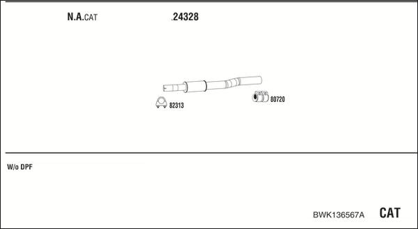 Fonos BWK136567A - Система випуску ОГ autocars.com.ua